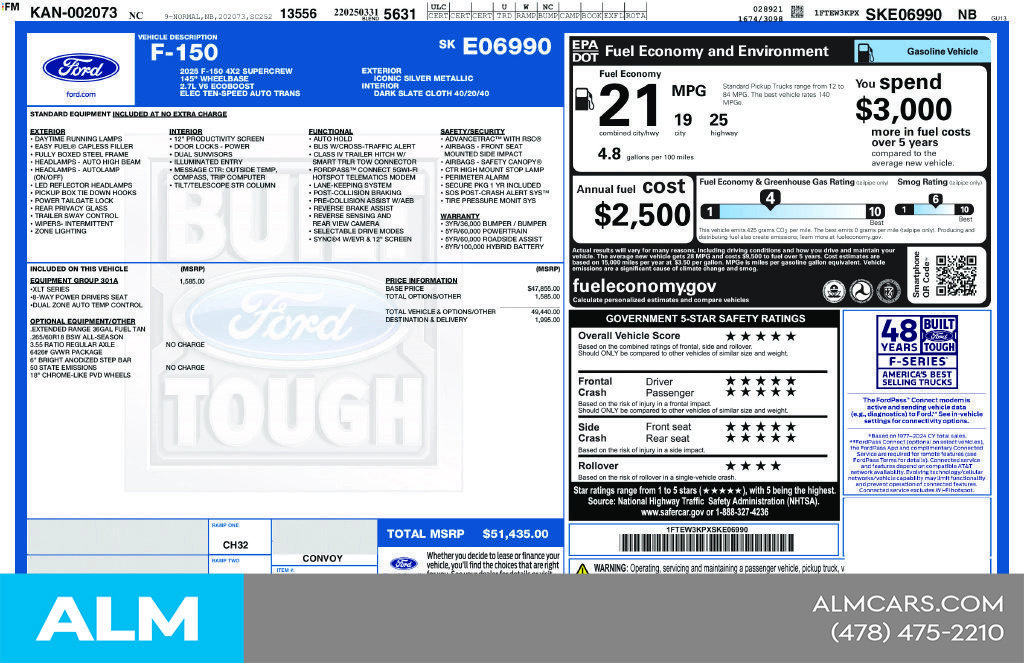 Used 2025 Ford F150 XLT w/ Equipment Group 301A Standard RWD image 27