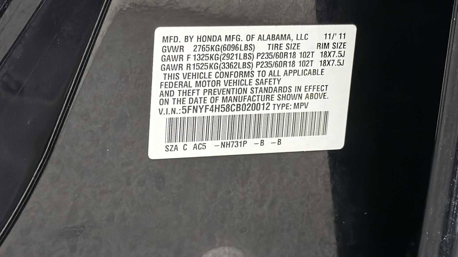 Used 2012 Honda Pilot EX-L image 11