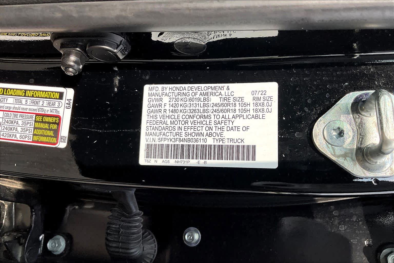 Used 2022 Honda Ridgeline Black Edition image 34