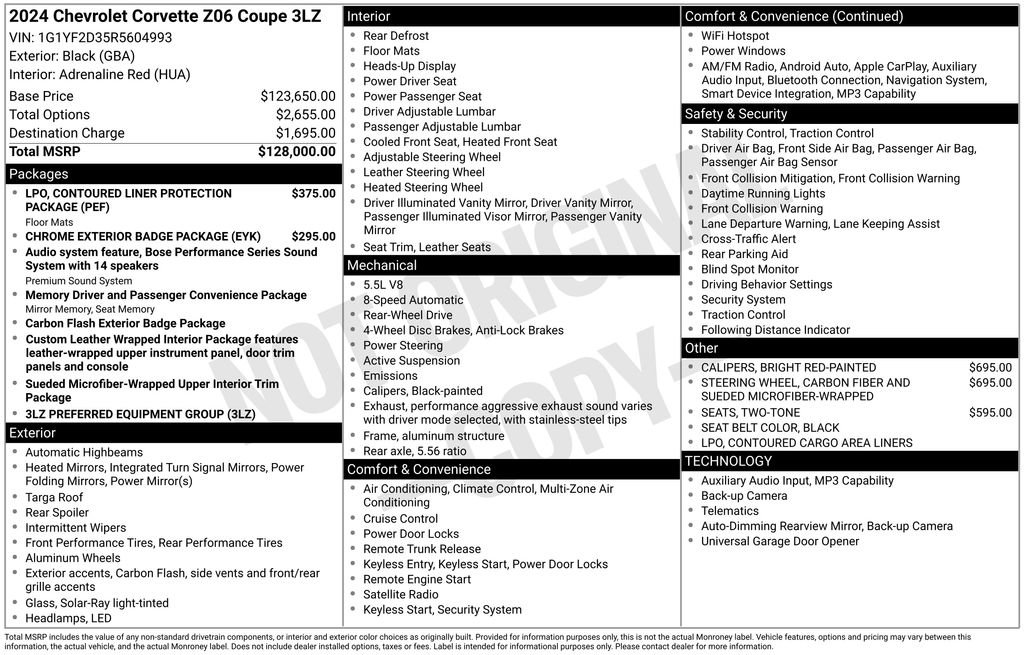 Used 2024 Chevrolet Corvette Z06 image 3