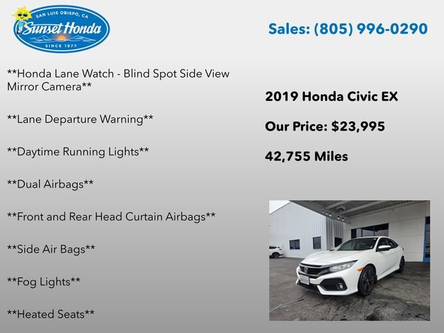 Used 2019 Honda Civic EX image 7