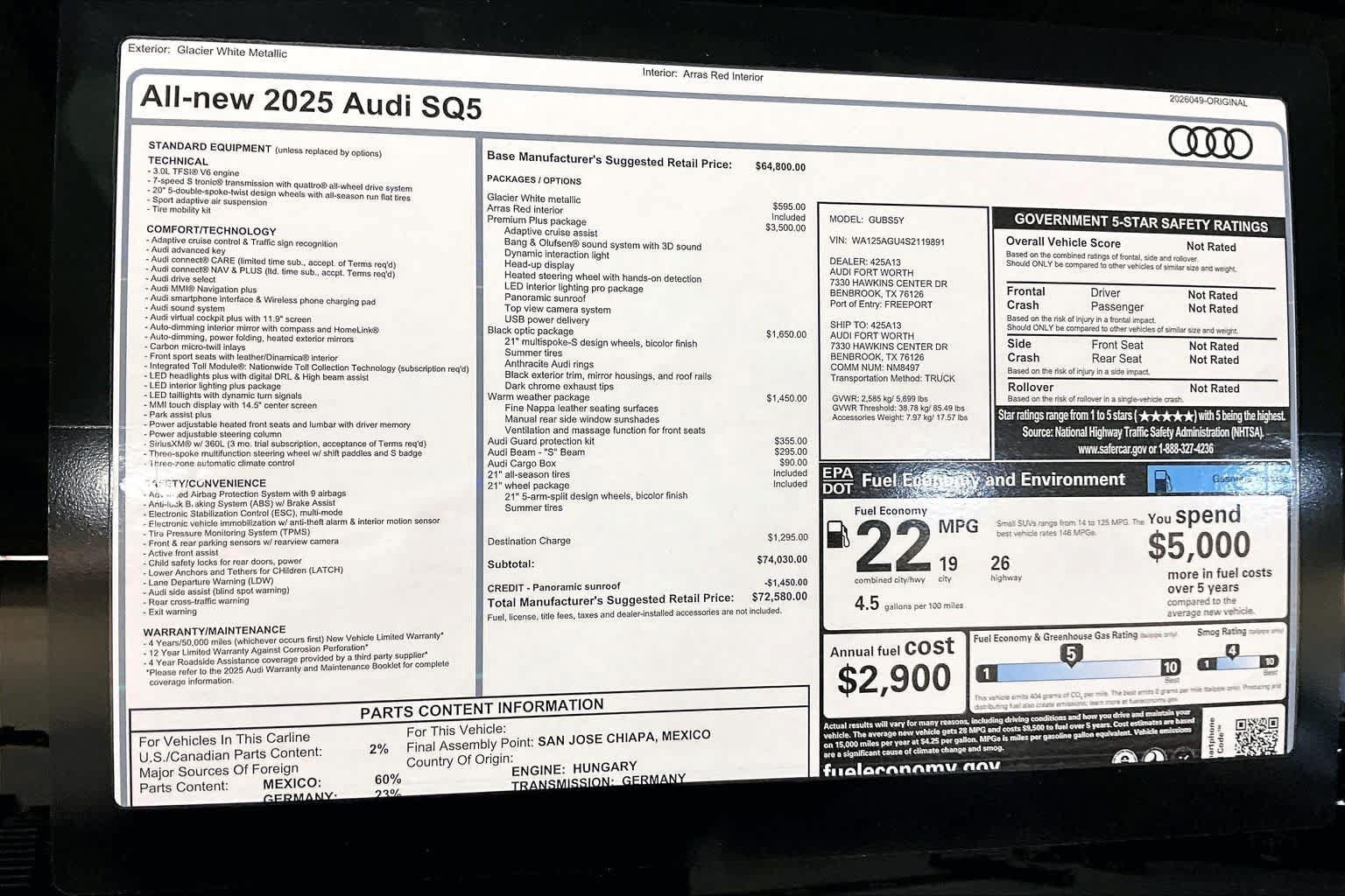 New 2025 Audi SQ5 Premium Plus AWD/4WD image 16