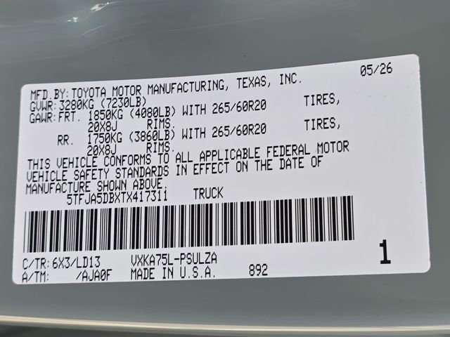 New 2026 Toyota Tundra Limited AWD/4WD image 34