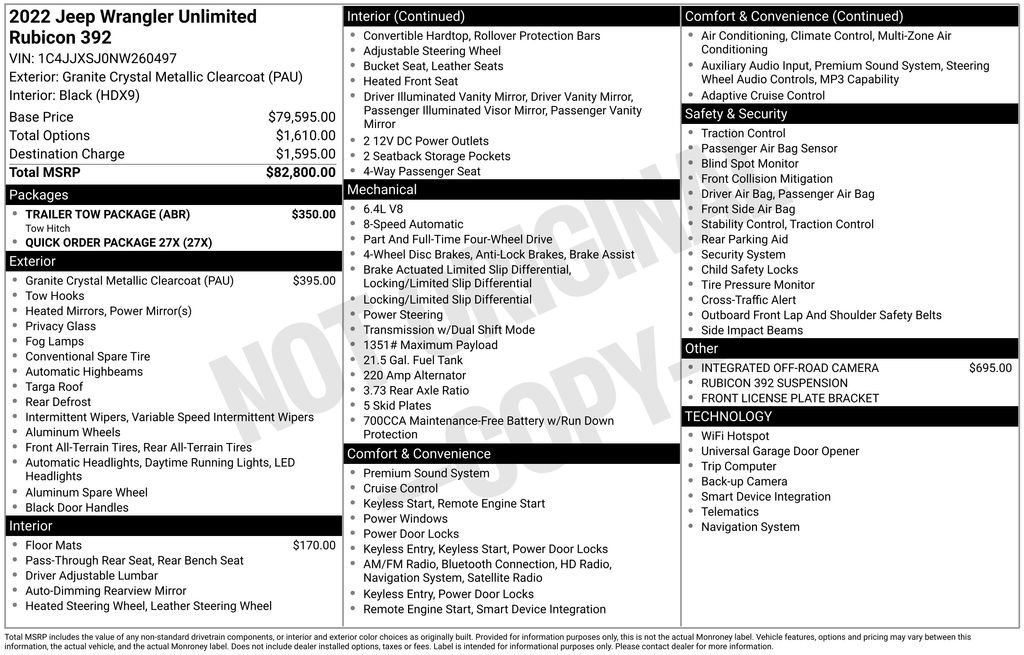 Used 2022 Jeep Wrangler Unlimited Rubicon w/ Trailer Tow Package AWD/4WD image 46
