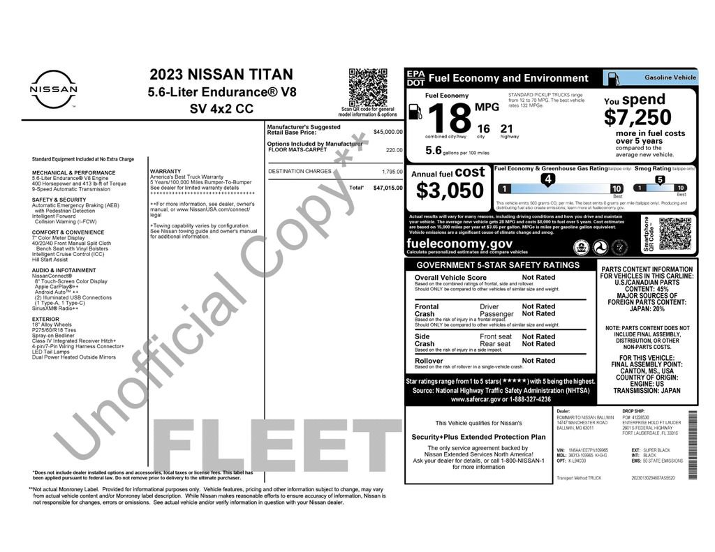 Used 2023 Nissan Titan SV RWD image 33