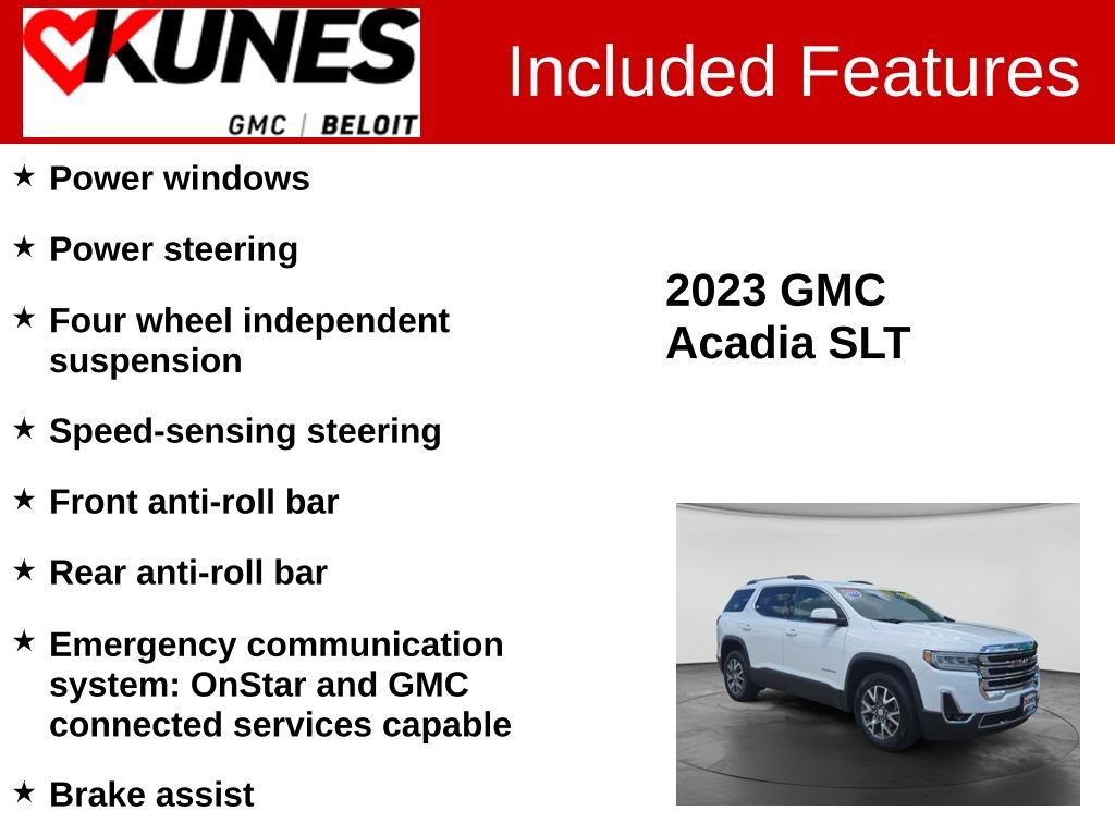 Used 2023 GMC Acadia SLT FWD image 3