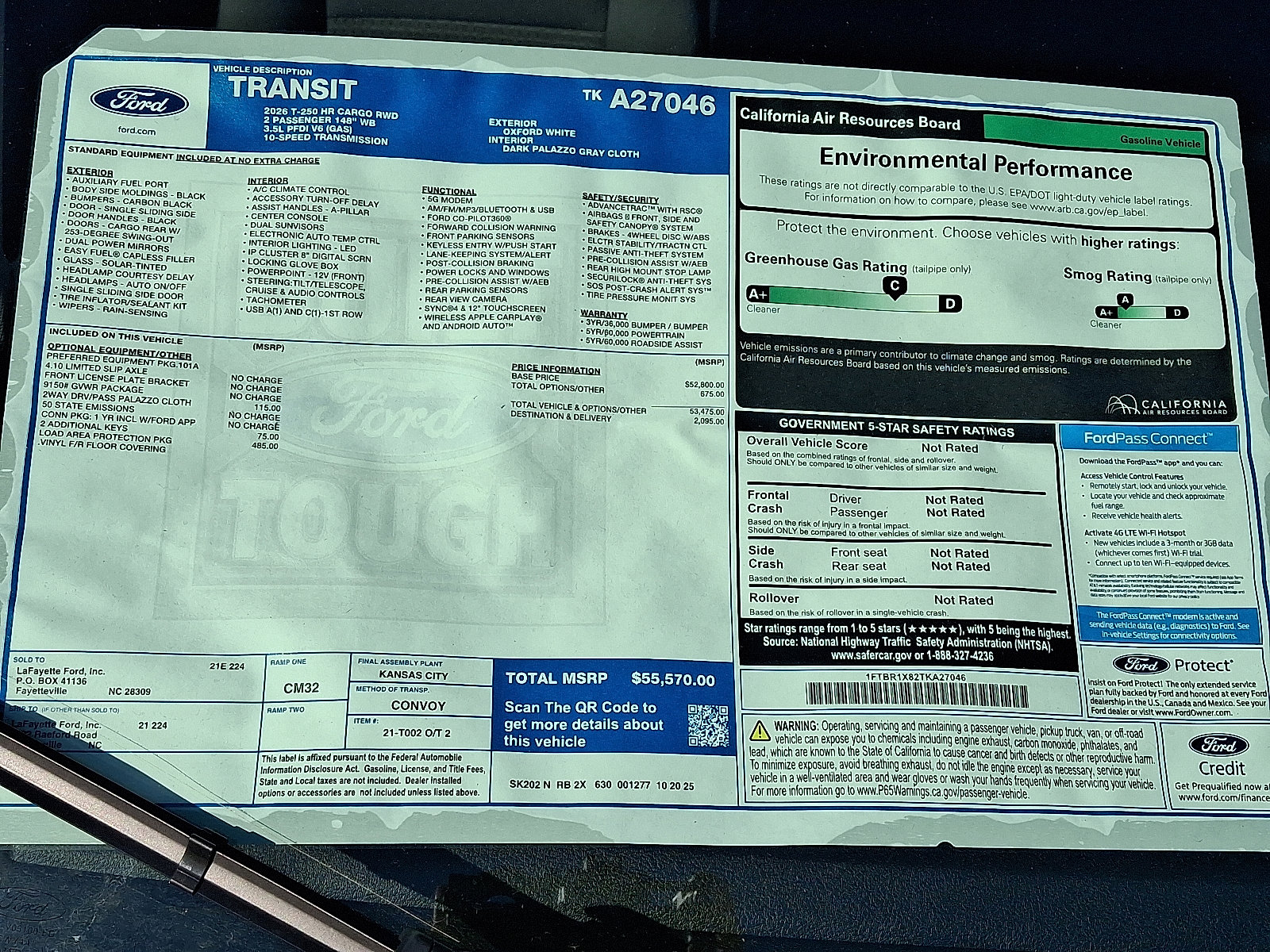 New 2026 Ford Transit 250 148 High Roof w/ Load Area Protection Package image 20