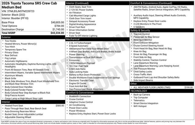 Used 2026 Toyota Tacoma SR5 AWD/4WD image 11