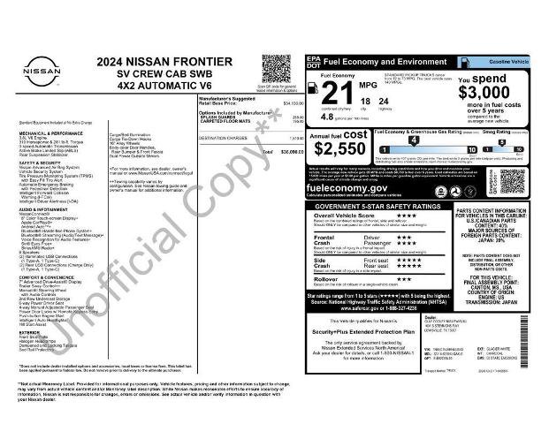 Certified 2024 Nissan Frontier SV RWD image 11