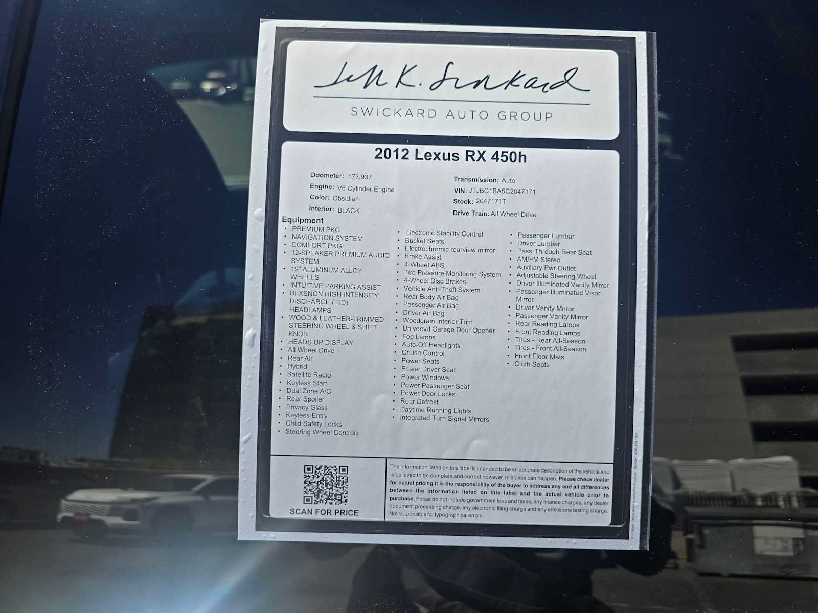 Used 2012 Lexus RX 450h AWD w/ Premium Pkg image 16