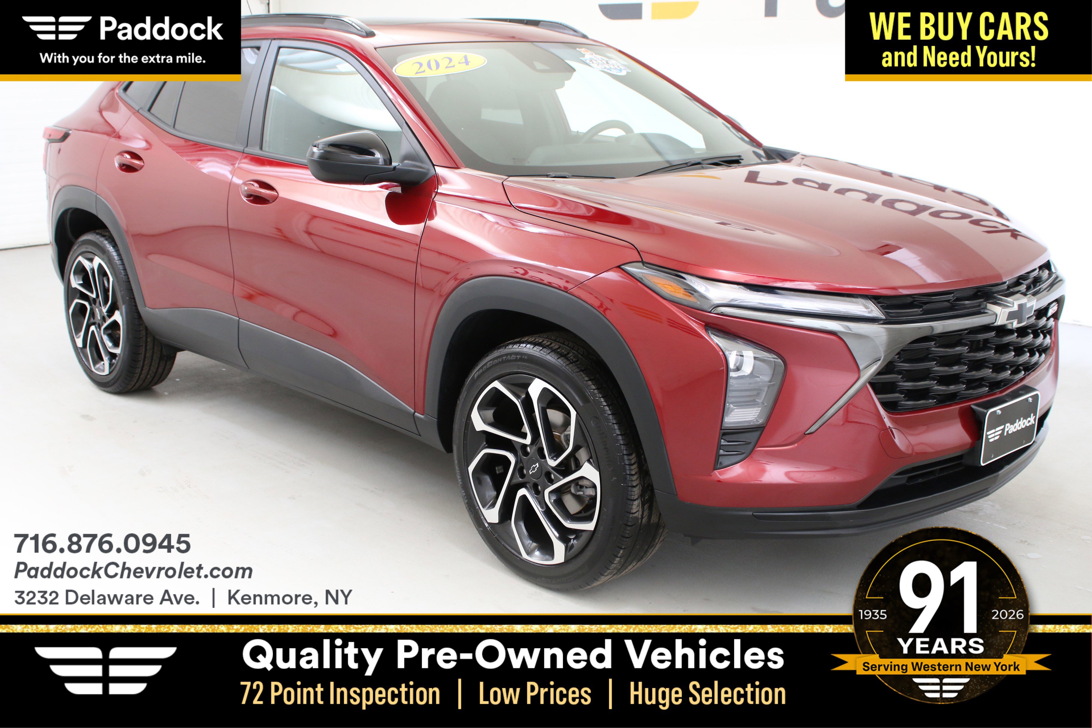 Used 2024 Chevrolet Trax RS w/ Sunroof Package