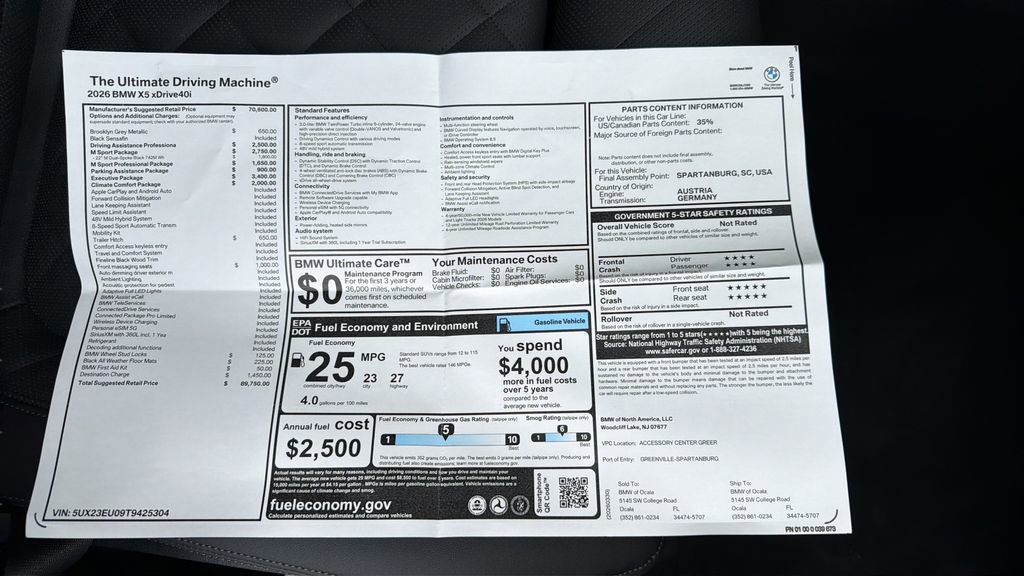 New 2026 BMW X5 xDrive40i AWD/4WD image 33