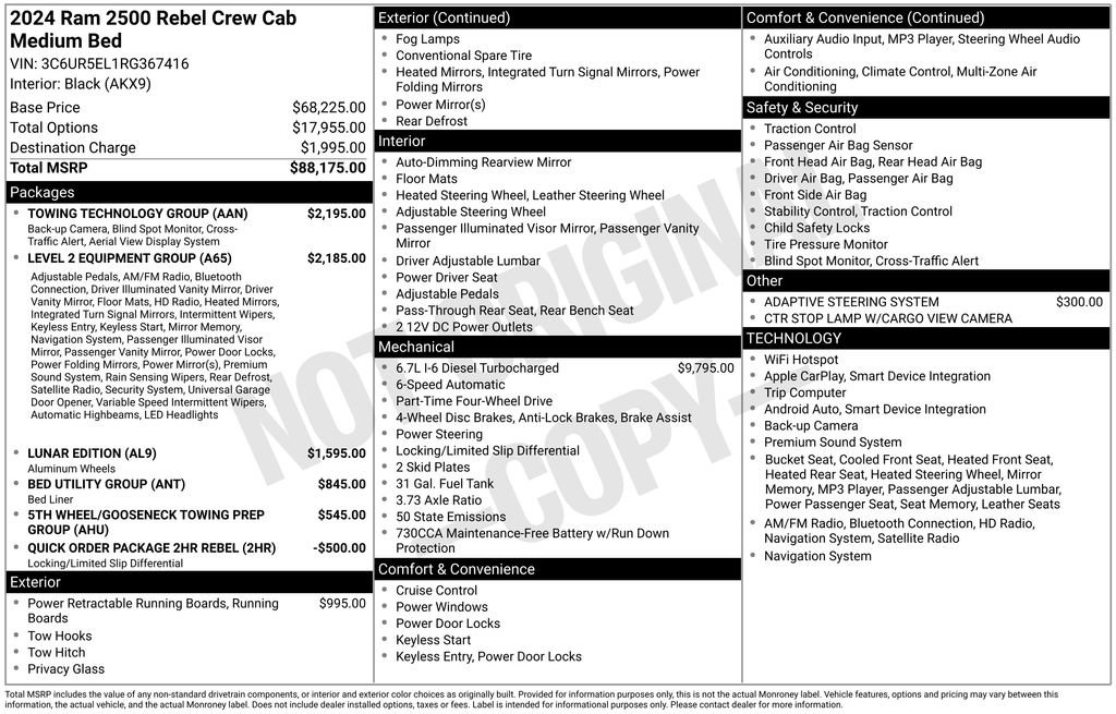 New 2024 RAM 2500 Rebel w/ Towing Technology Group AWD/4WD image 5
