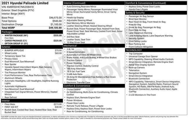 Used 2021 Hyundai Palisade Limited w/ Winter Package image 37