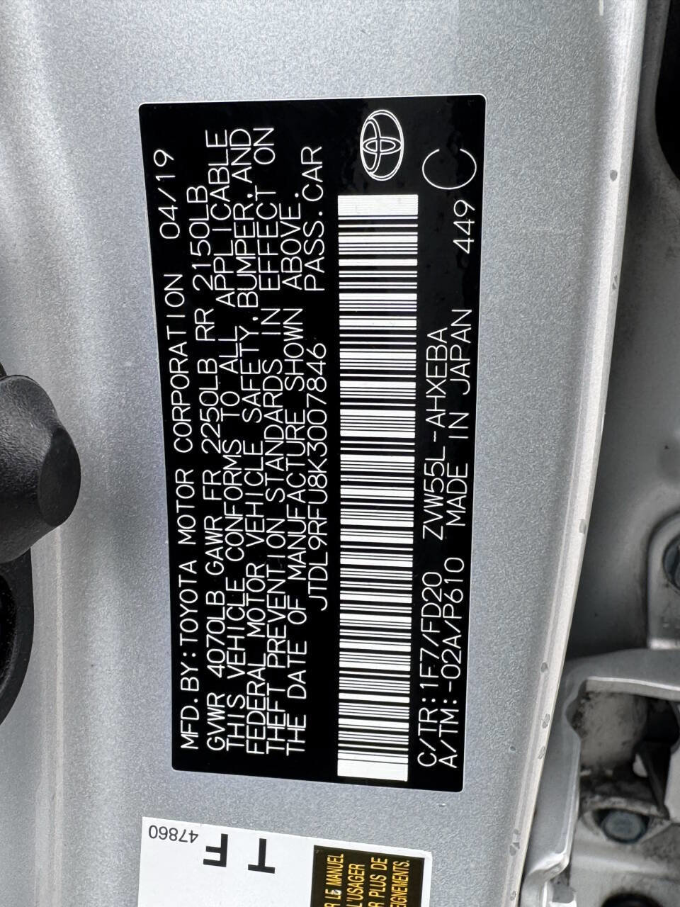 Used 2019 Toyota Prius LE AWD/4WD image 47