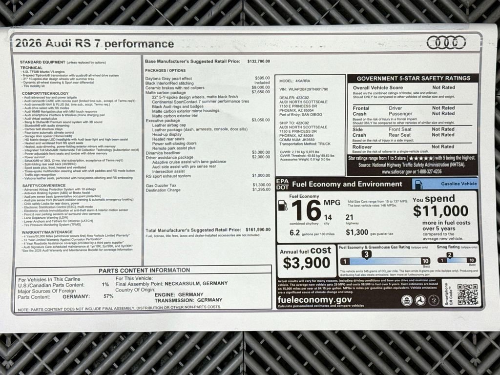 New 2026 Audi RS 7 Performance image 9