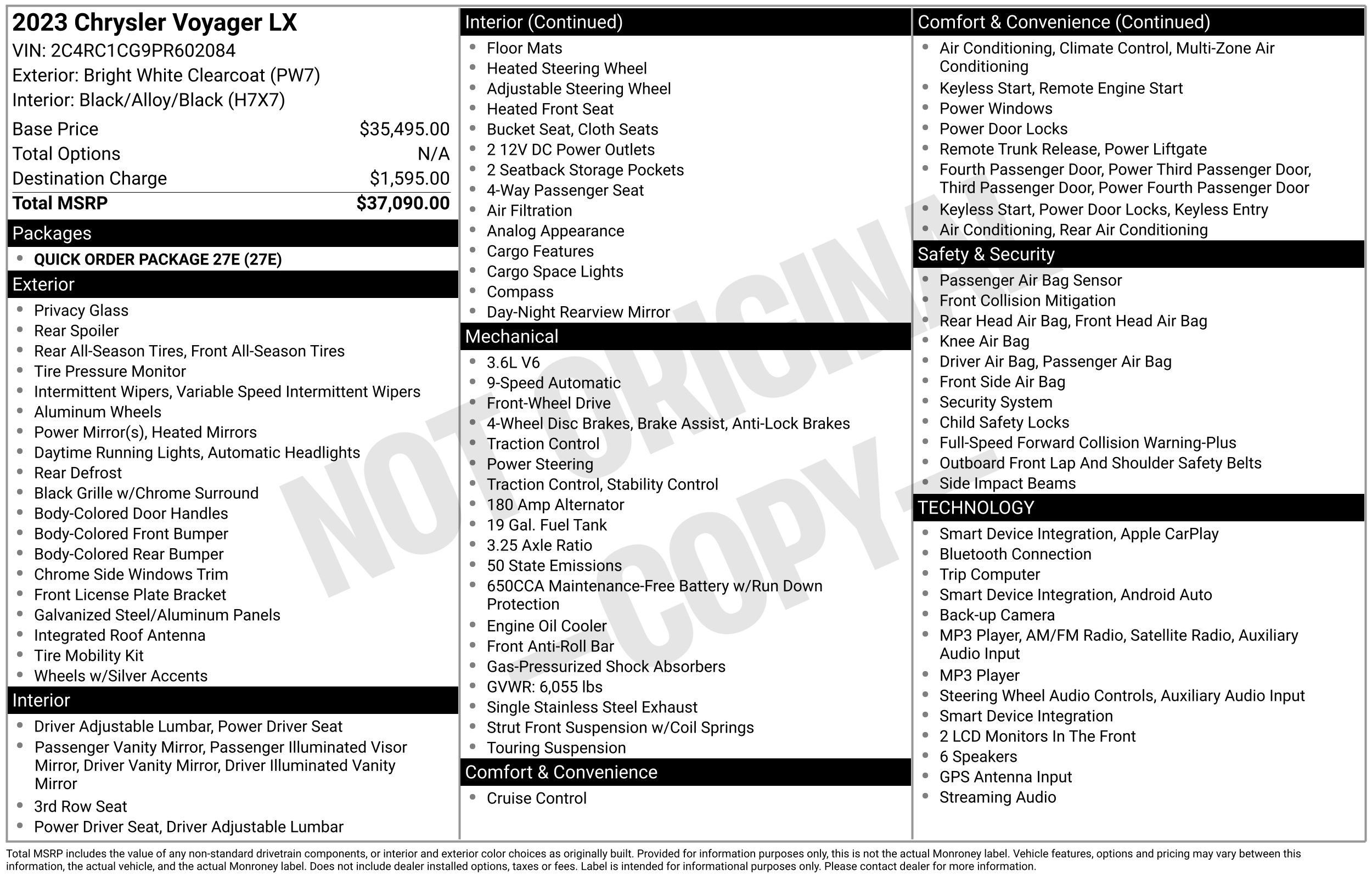 Used 2023 Chrysler Voyager LX FWD video 2