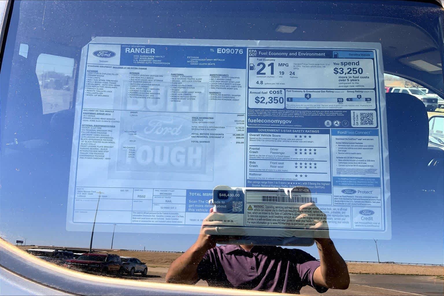 New 2026 Ford Ranger XLT w/ Equipment Group 301A High image 22