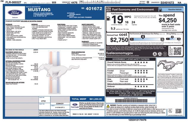 Certified 2025 Ford Mustang GT Premium RWD image 34