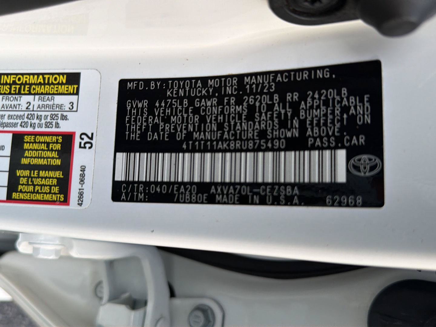 Certified 2024 Toyota Camry SE w/ Convenience Package FWD image 41