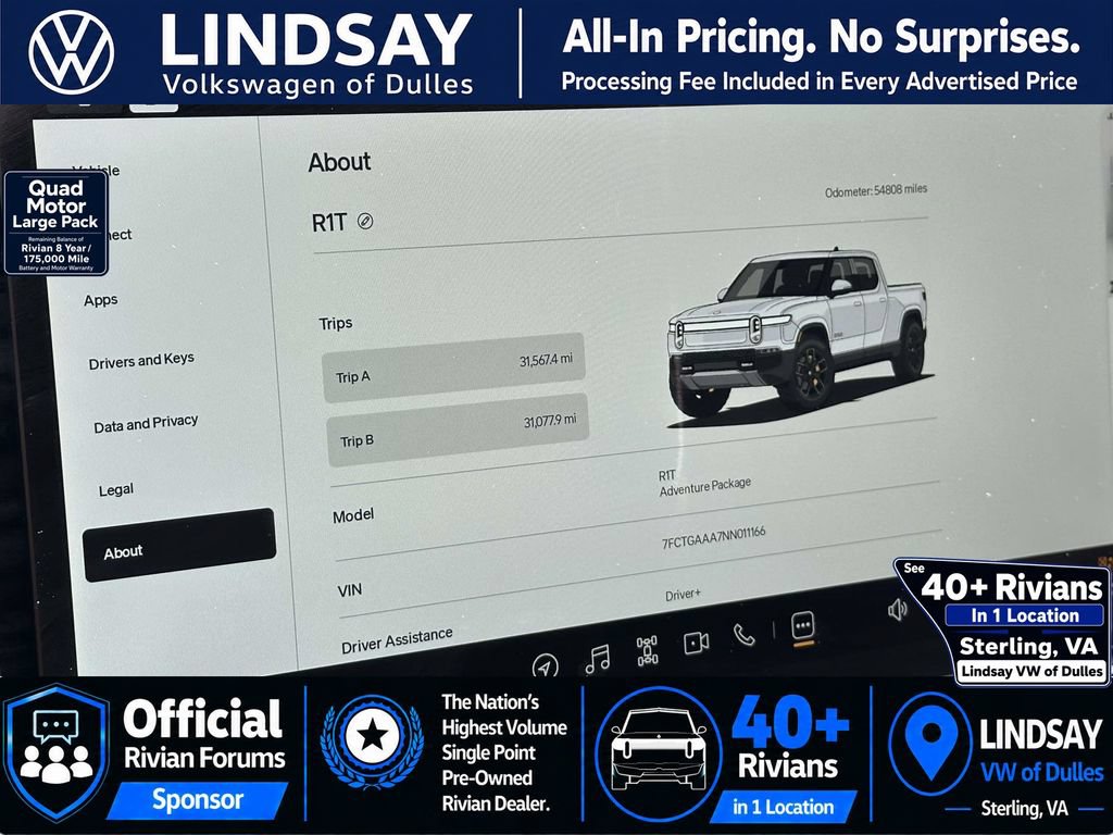 Used 2022 Rivian R1T Adventure AWD/4WD image 25