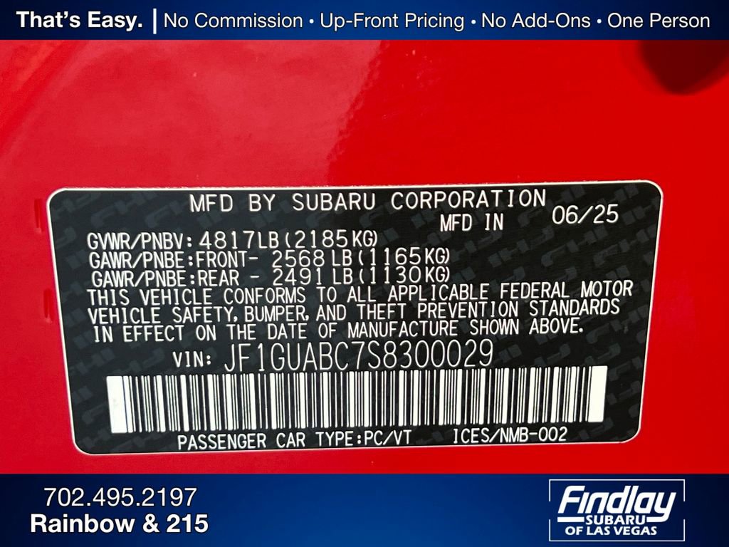 New 2025 Subaru Impreza 2.0i image 33