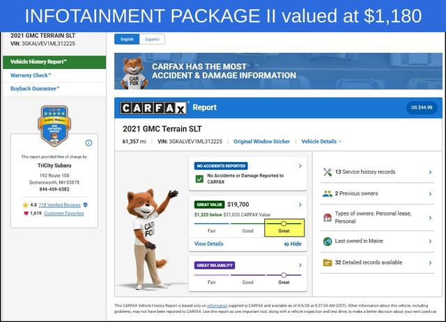 Used 2021 GMC Terrain SLT w/ Infotainment Package II image 6