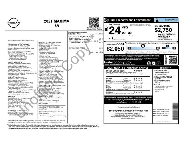 Used 2021 Nissan Maxima SR w/ Sport Mat Group FWD image 34