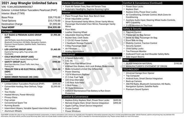 Used 2021 Jeep Wrangler Unlimited Sahara image 5