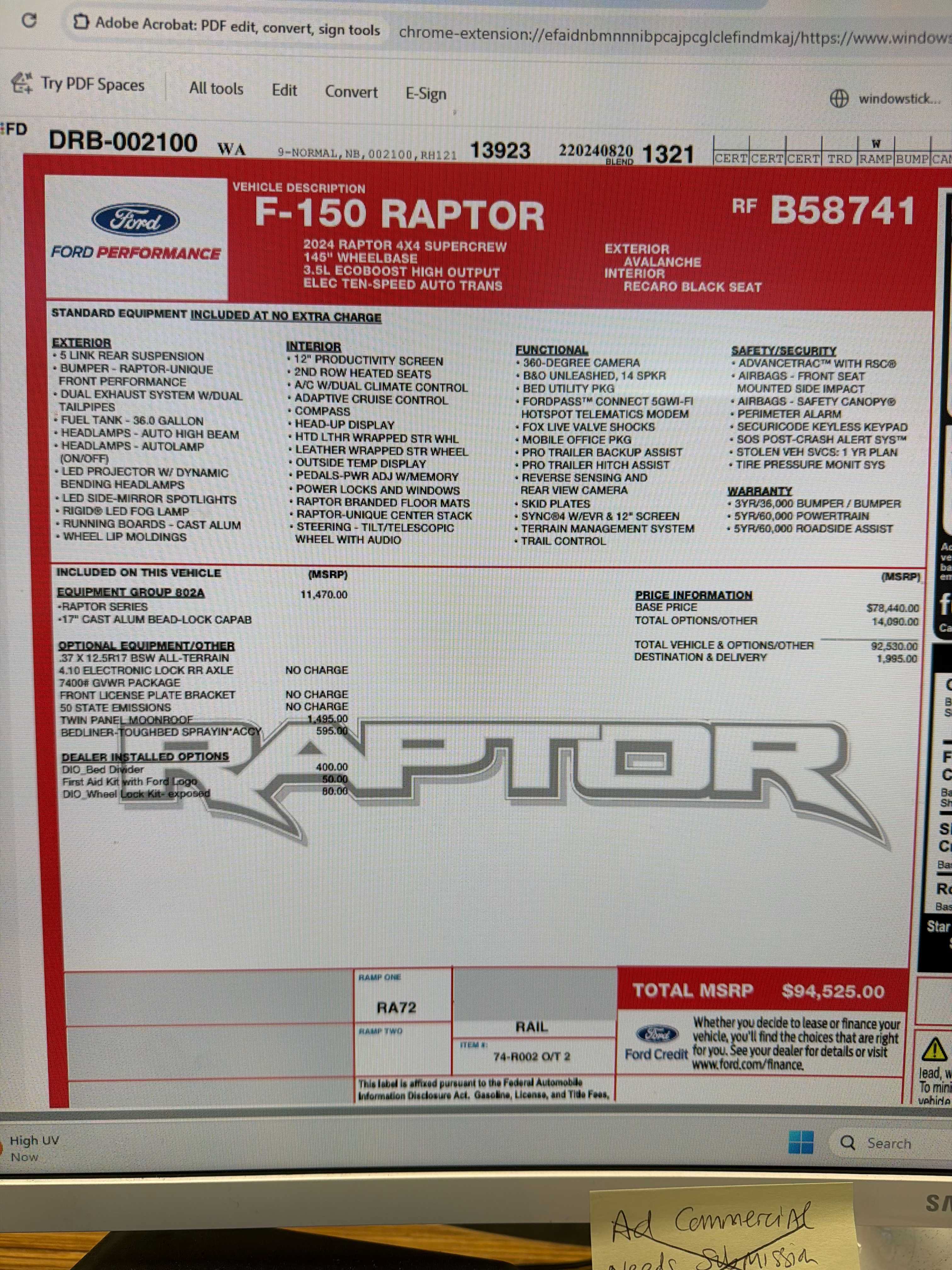 Used 2024 Ford F150 Raptor AWD/4WD image 21