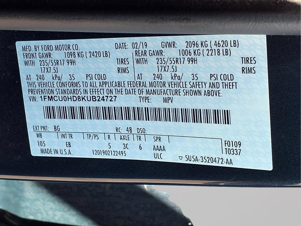 Used 2019 Ford Escape SEL FWD image 23