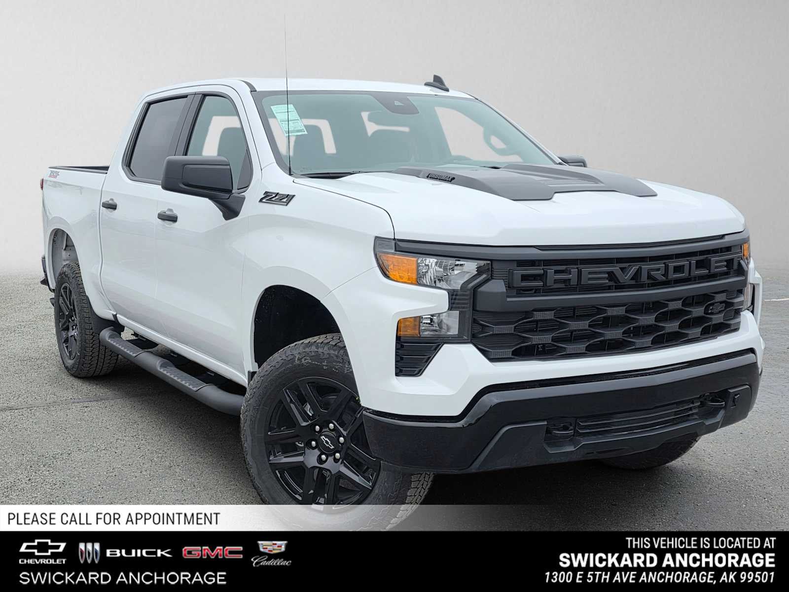 New 2026 Chevrolet Silverado 1500 Custom Trail Boss w/ Turbomax Blackout Package