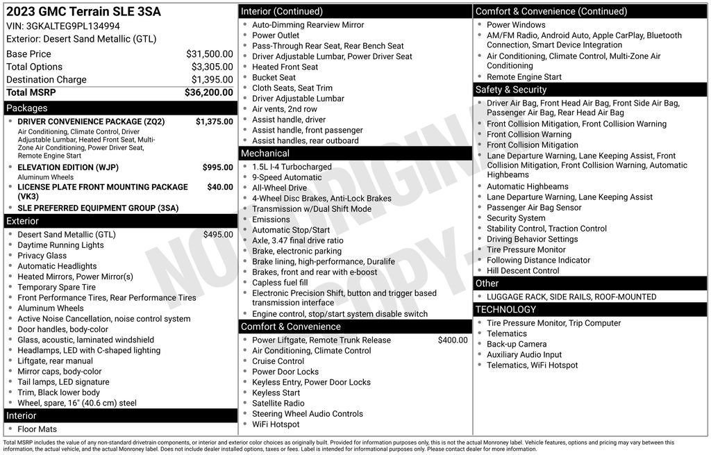 Used 2023 GMC Terrain SLE w/ Driver Convenience Package AWD/4WD image 6