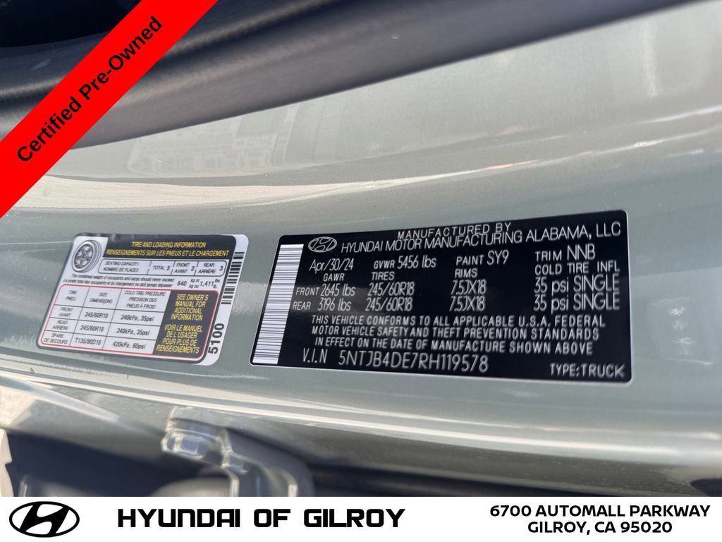 Certified 2024 Hyundai Santa Cruz SEL image 39