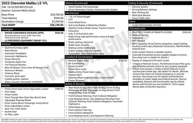 Used 2023 Chevrolet Malibu LS w/ Driver Confidence Package FWD image 37