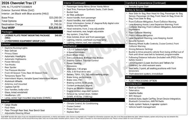 Used 2026 Chevrolet Trax LT FWD image 2