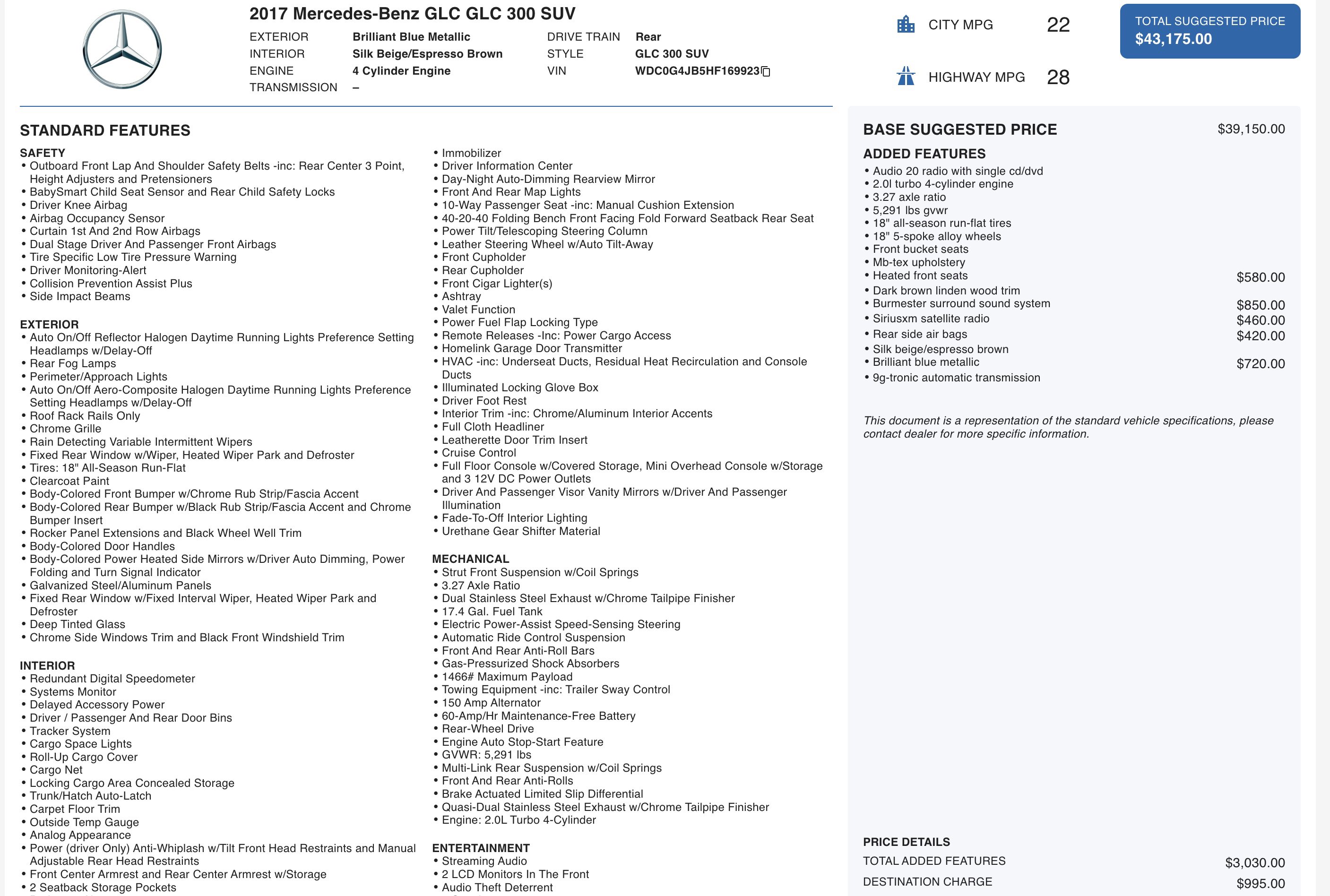 Used 2017 Mercedes-Benz GLC 300 w/ Premium 1 Package image 4