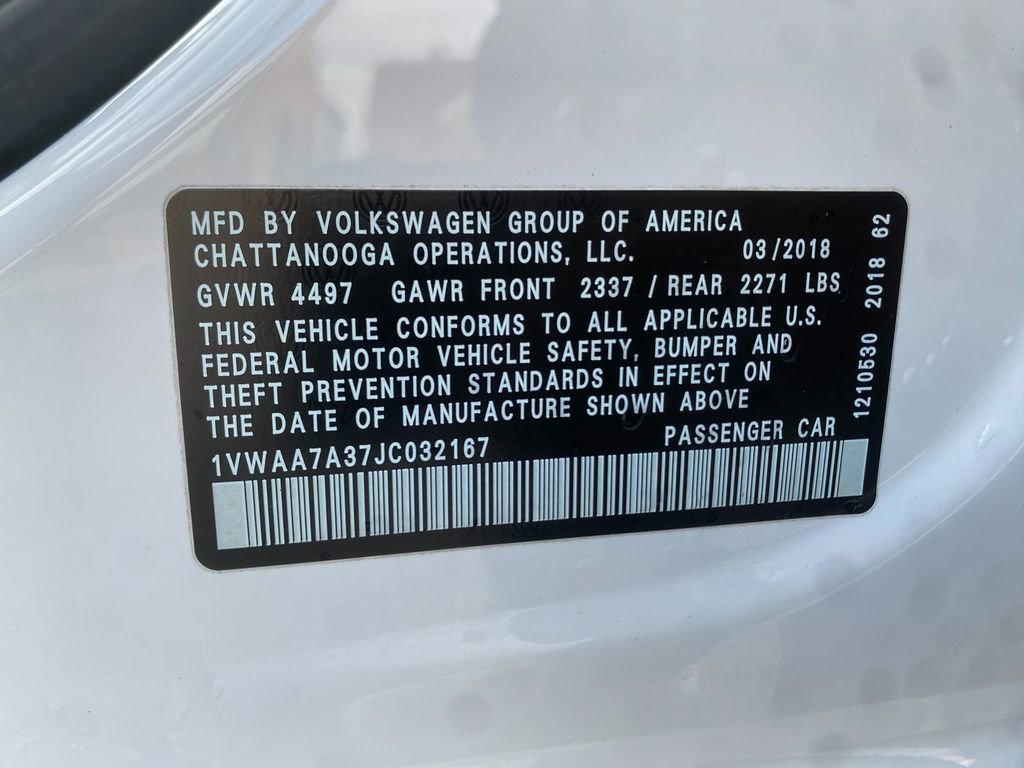 Used 2018 Volkswagen Passat 2.0T S image 31