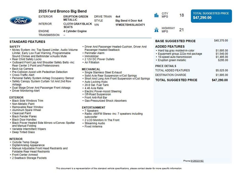 Used 2025 Ford Bronco Big Bend image 38