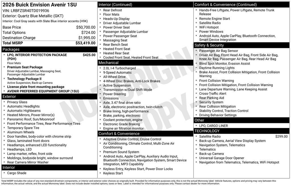 New 2026 Buick Envision Avenir image 39