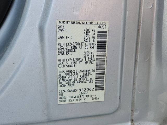 Used 2019 Nissan NV 3500 SL image 14