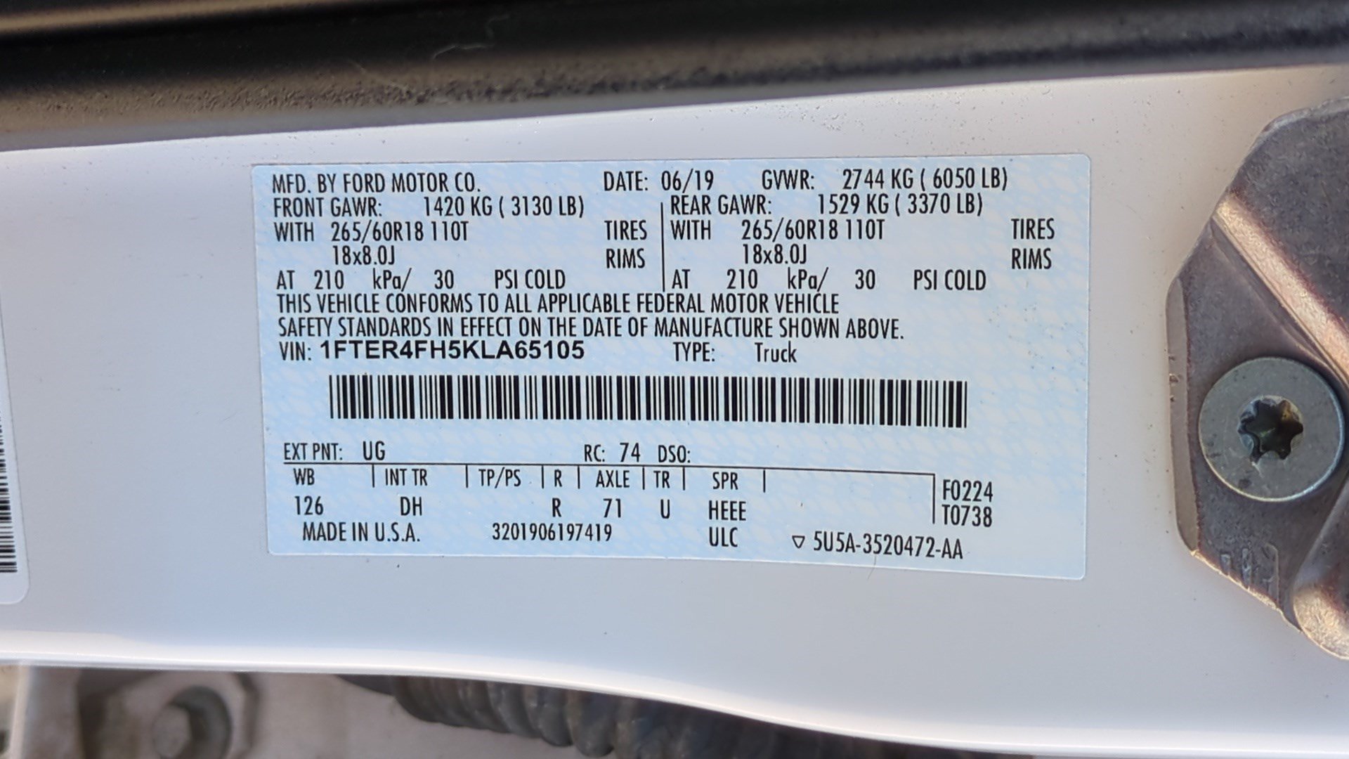 Used 2019 Ford Ranger Lariat w/ Equipment Group 501A Mid AWD/4WD image 35