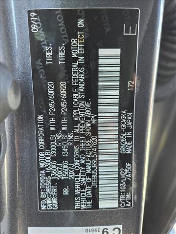 Certified 2020 Toyota 4Runner Nightshade w/ Wilderness Package AWD/4WD image 22