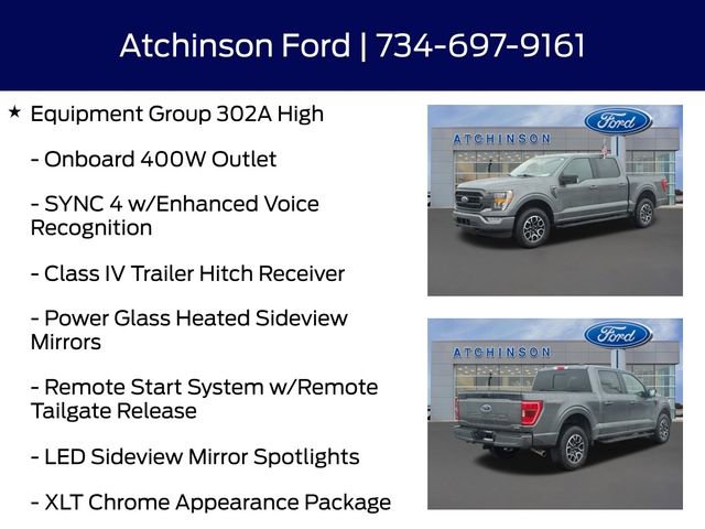 Certified 2023 Ford F150 XLT w/ Equipment Group 302A High image 12