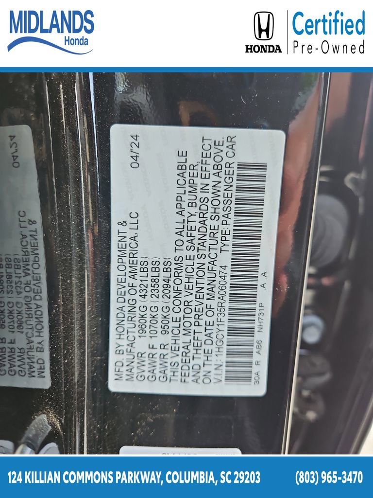 Certified 2024 Honda Accord EX image 31