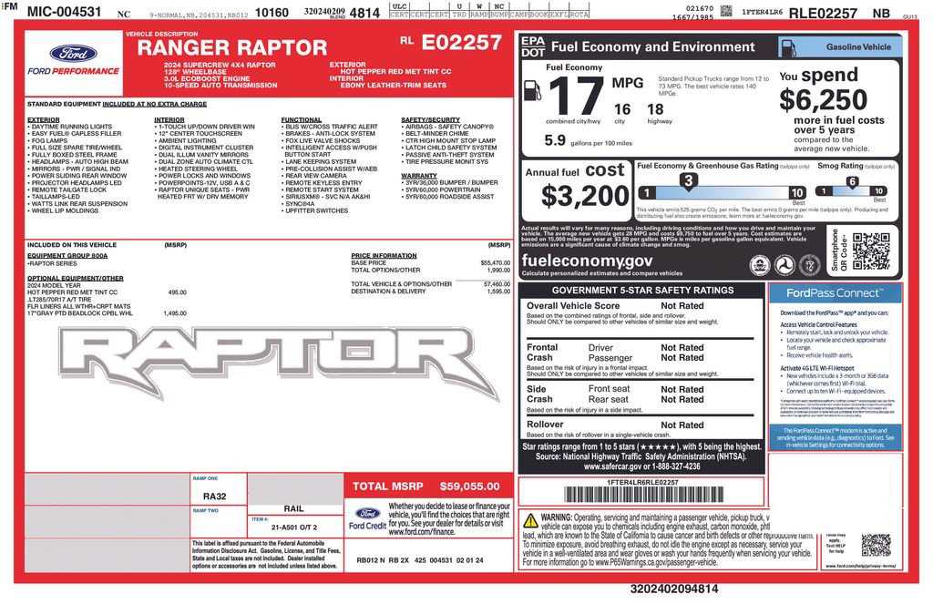 Used 2024 Ford Ranger Raptor AWD/4WD image 25