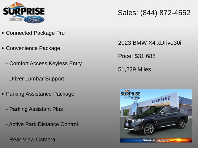 Used 2023 BMW X4 xDrive30i w/ Parking Assistance Package AWD/4WD image 6