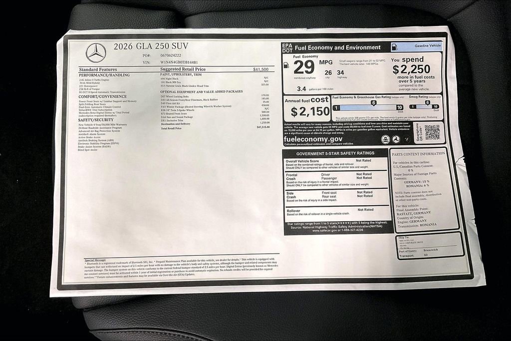 New 2026 Mercedes-Benz GLA 250 image 19