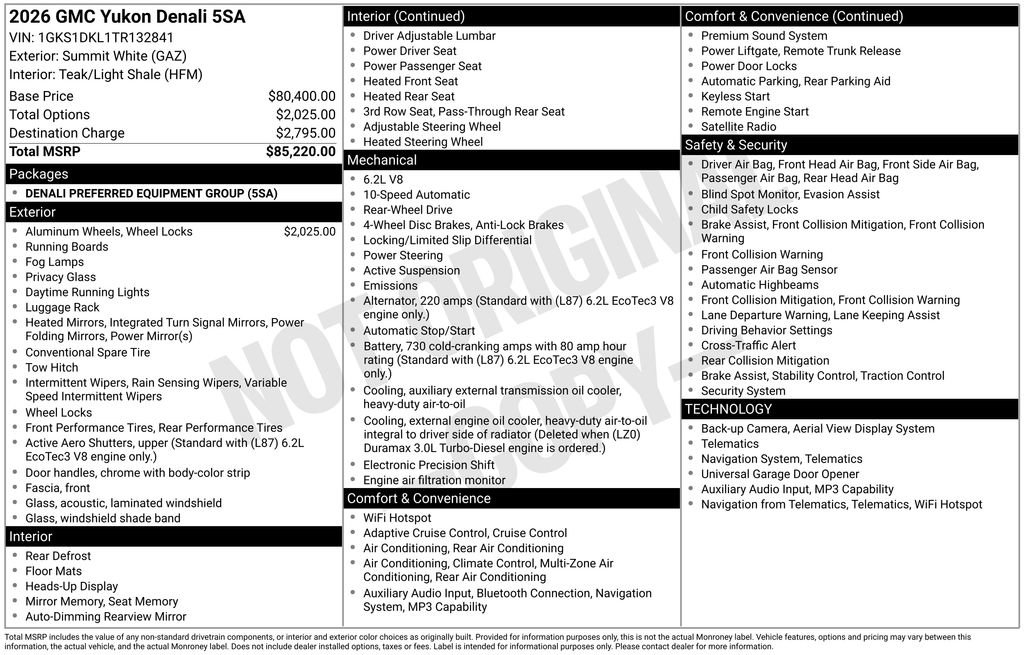 Used 2026 GMC Yukon Denali RWD image 27