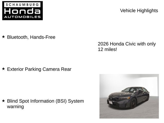 New 2026 Honda Civic Sport image 8